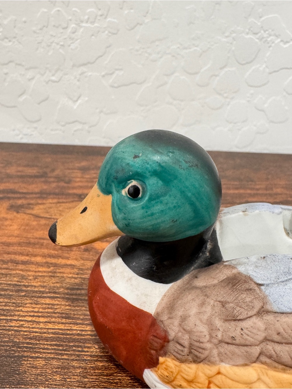 Vintage Mallard Duck Ceramic Tape Dispenser 6” Outdoor Decoy Home Office - Picture 2 of 9